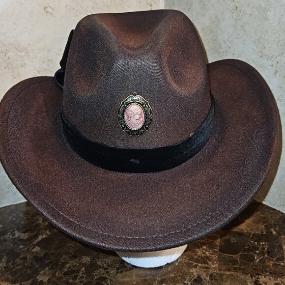 Christine 505  Designs Accessories - Dark Brown Fedora Custom Hat Women's  Adjustable NEW